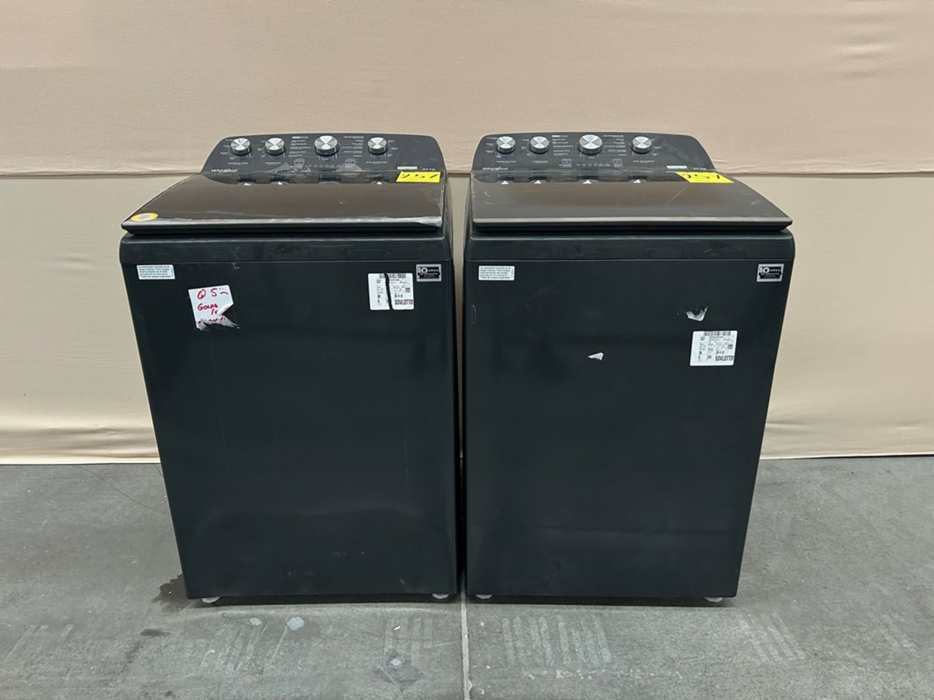 Lote de 2 lavadoras contiene: 1 Lavadora de 20 KG Marca WHIRPOOL, Modelo 8MWTW2024WLG0, Serie 97571