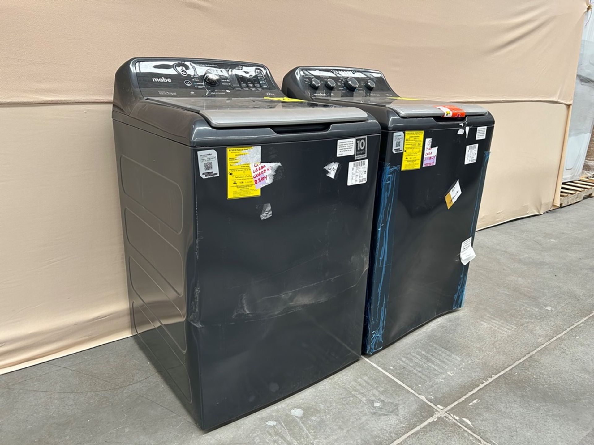 Lote de 2 lavadoras contiene: 1 Lavadora de 22 KG Marca MABE, Modelo LMH72211WDAB00, Serie S26608, - Image 3 of 6