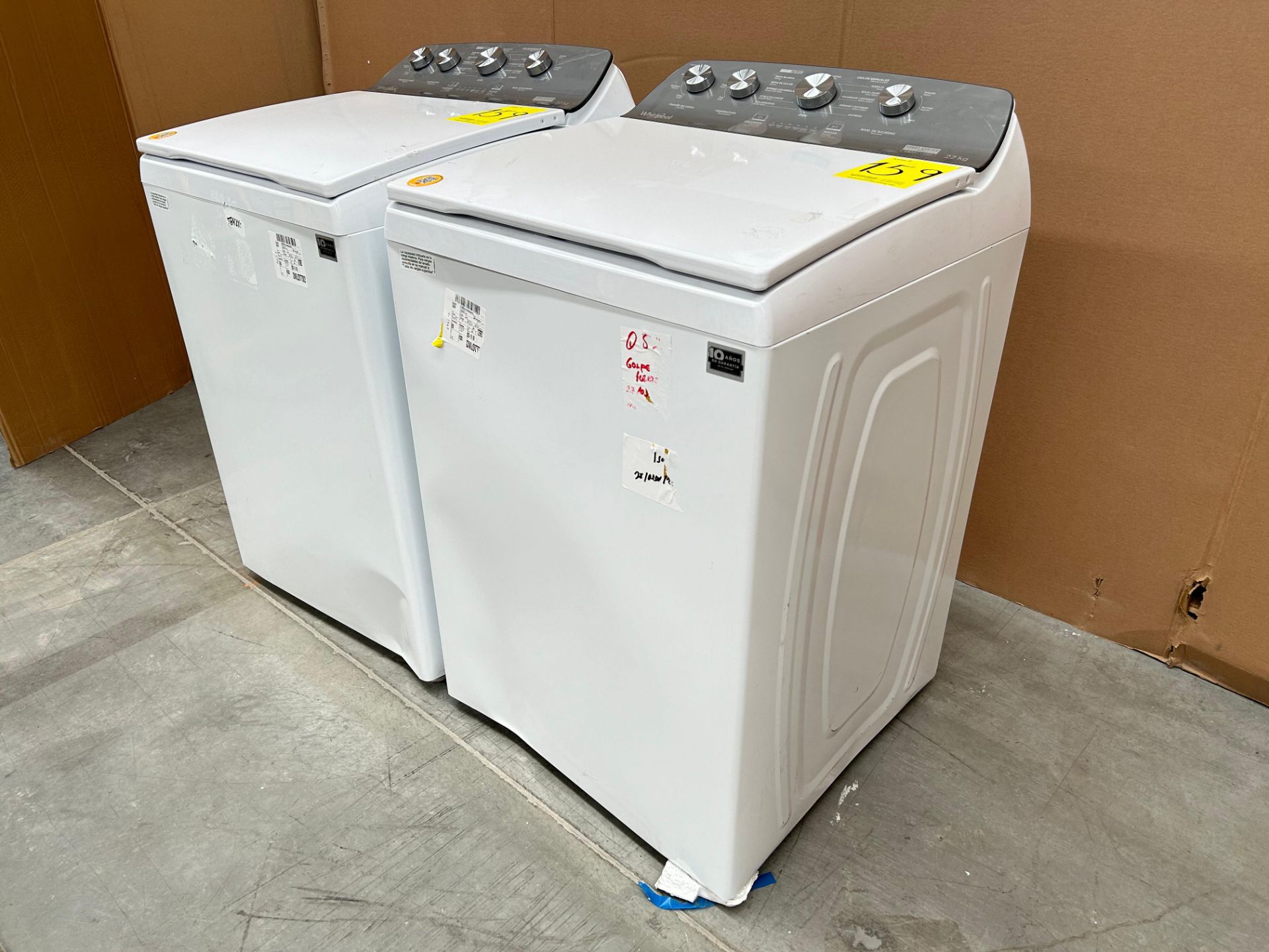Lote de 2 lavadoras contiene: 1 Lavadora de 22 KG Marca WHIRPOOL, Modelo 8MWTW2224MPM0, Serie 70340 - Image 2 of 6