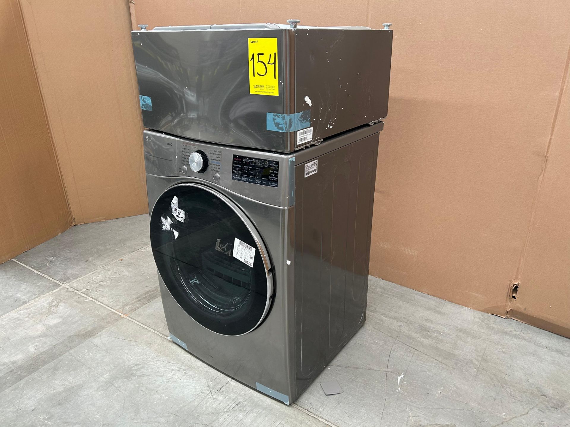 Lote de 2 artículos contiene: 1 Secadora de 22 KG, Marca LG, Modelo DF22VV2SR, Serie 5L501 - Image 2 of 5