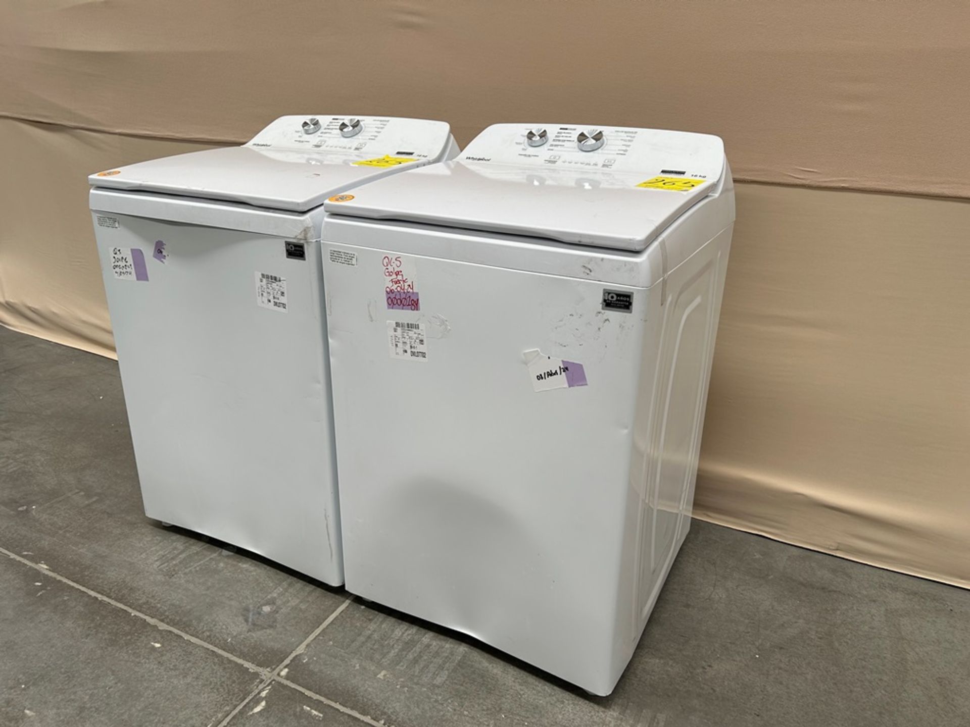 Lote de 2 lavadoras contiene: 1 Lavadora de 16 KG Marca WHIRPOOL, Modelo 8MWTW1612MJQ1, Serie 70192 - Image 2 of 6