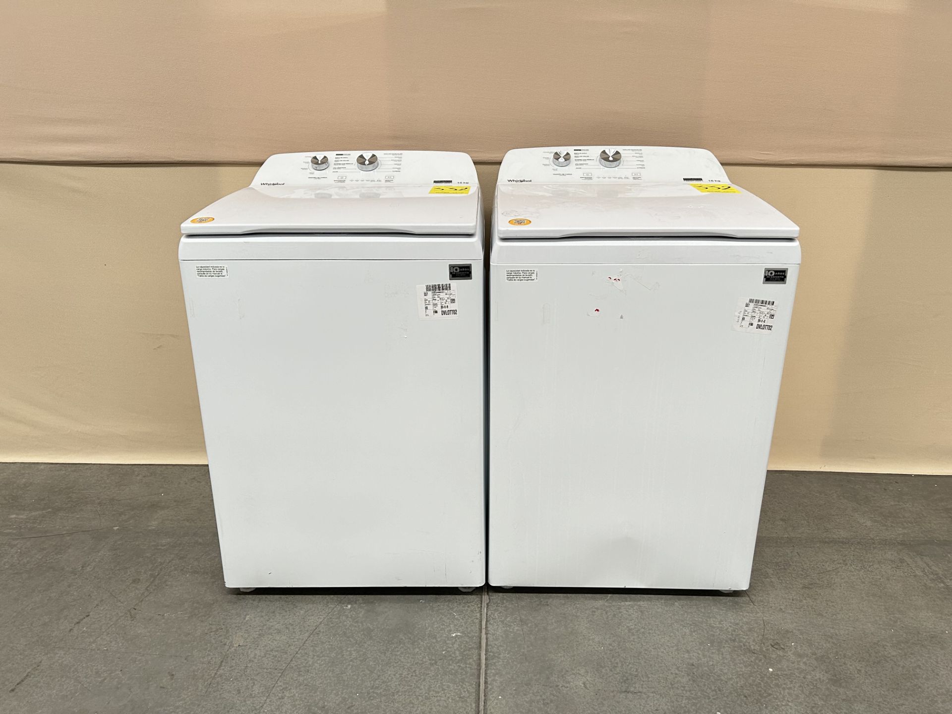 Lote de 2 lavadoras contiene: 1 Lavadora de 16 KG Marca WHIRPOOL, Modelo 8MWTW1612MJQ1, Serie 79459 - Image 2 of 7