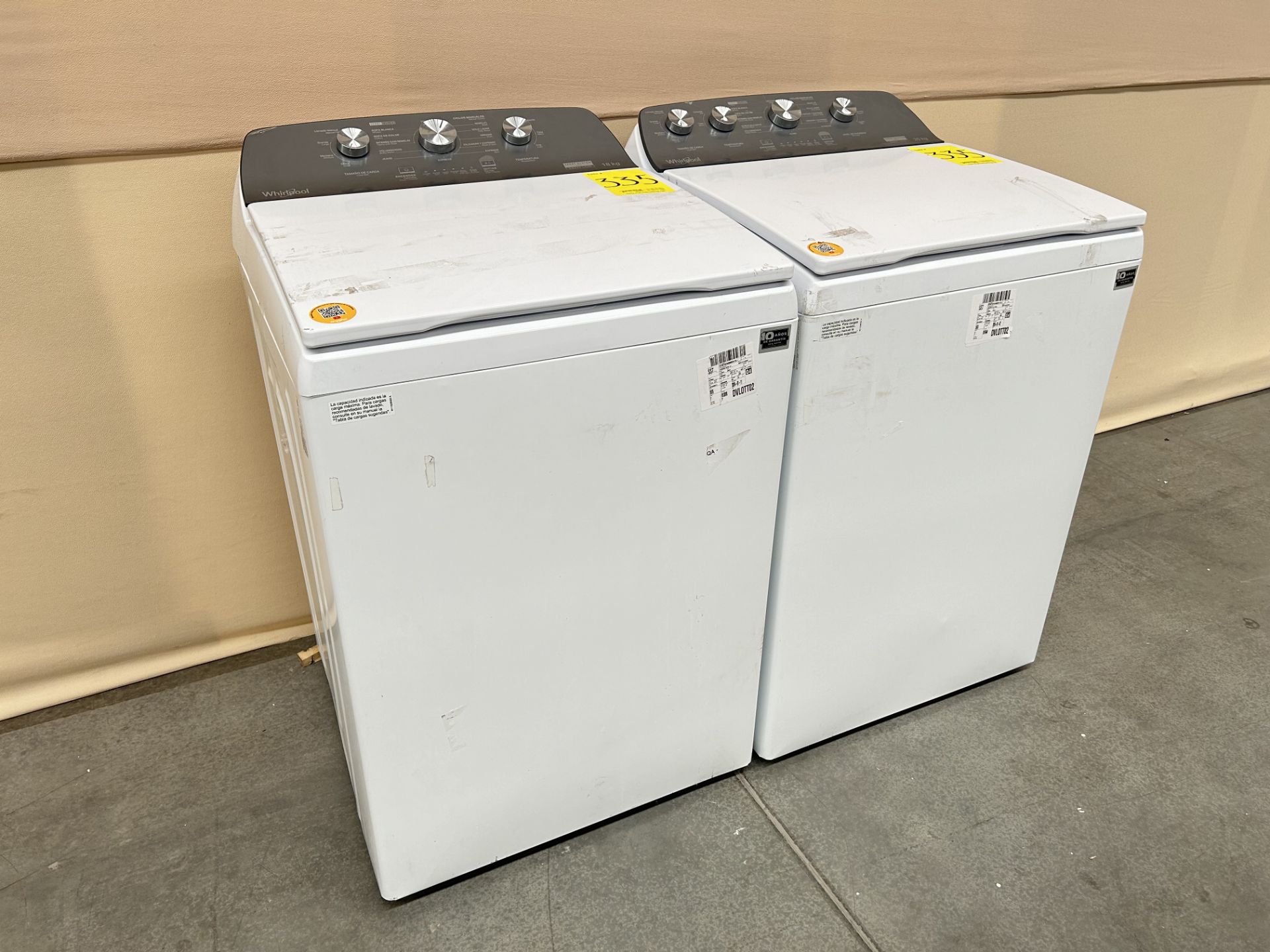 Lote de 2 lavadoras contiene: 1 Lavadora de 20 KG Marca WHIRPOOL, Modelo 8MWTW2024MJM0, Serie 73895 - Image 2 of 6
