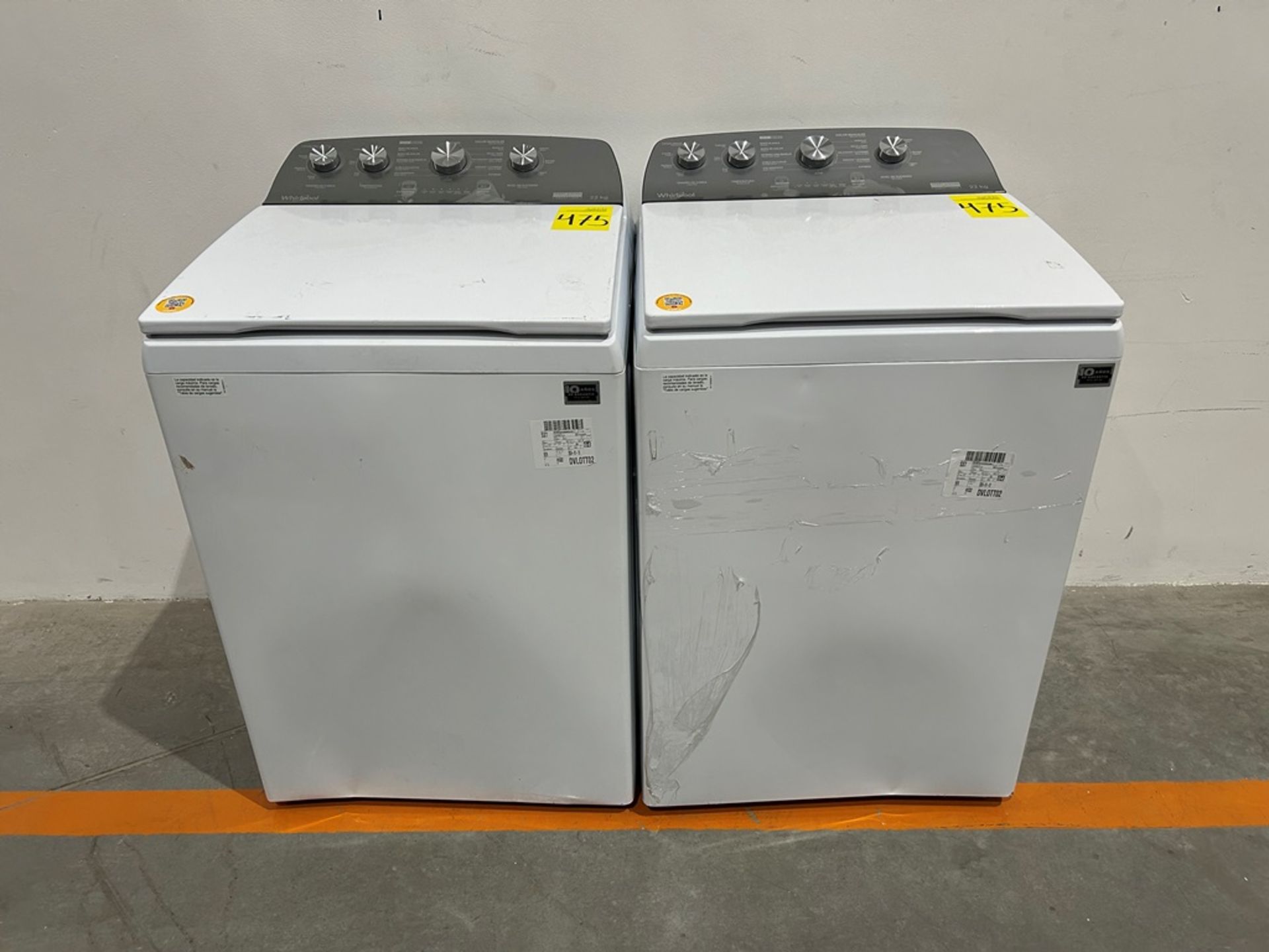 Lote de 2 lavadoras contiene: 1 Lavadora de 22 KG Marca WHIRPOOL, Modelo 8MWTW2224MPM0, Serie 67720