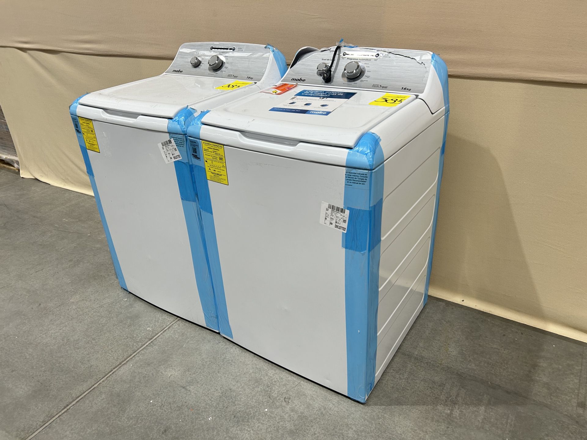 Lote de 2 lavadoras contiene: 1 Lavadora de 16 KG Marca MABE, Modelo LMA76112CBAB02, Serie S66192, - Image 2 of 8