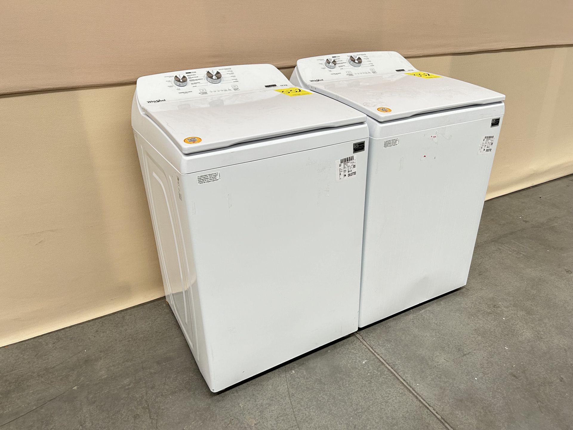 Lote de 2 lavadoras contiene: 1 Lavadora de 16 KG Marca WHIRPOOL, Modelo 8MWTW1612MJQ1, Serie 79459 - Image 3 of 7