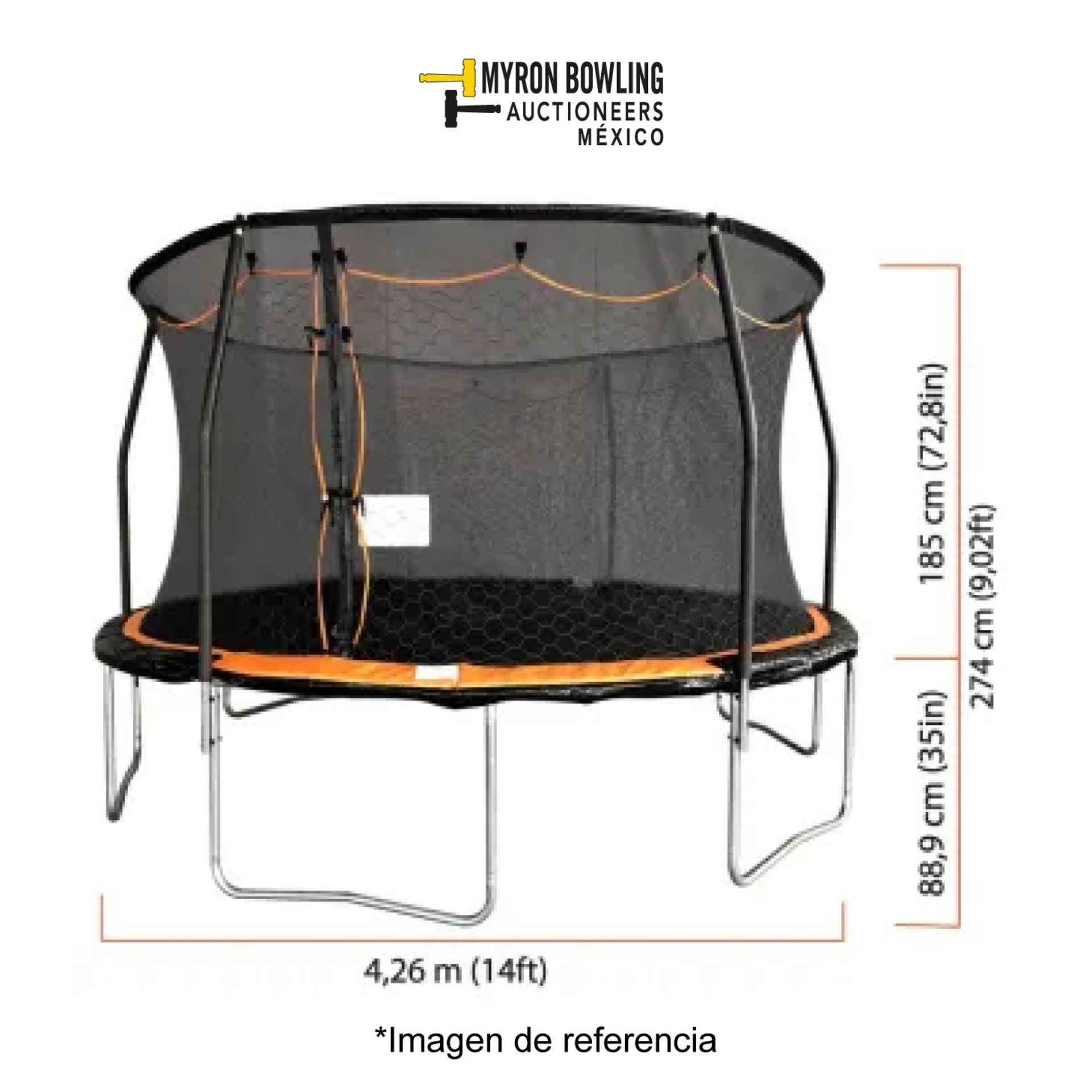(NUEVO) Lote de 2 trampolines contiene: 1 trampolín de 2.13 m MYFIRST TRAMPOLINE; 1 trampolín de 14