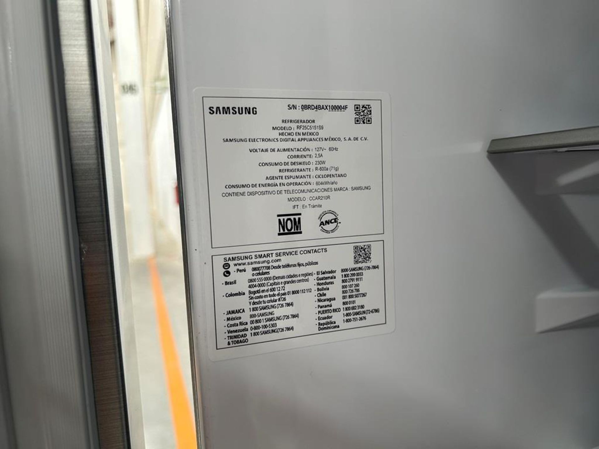 (NUEVO) Refrigerador Marca SAMSUNG, Modelo RF25C5151S9, Serie 00004F, Color GRIS - Image 9 of 11