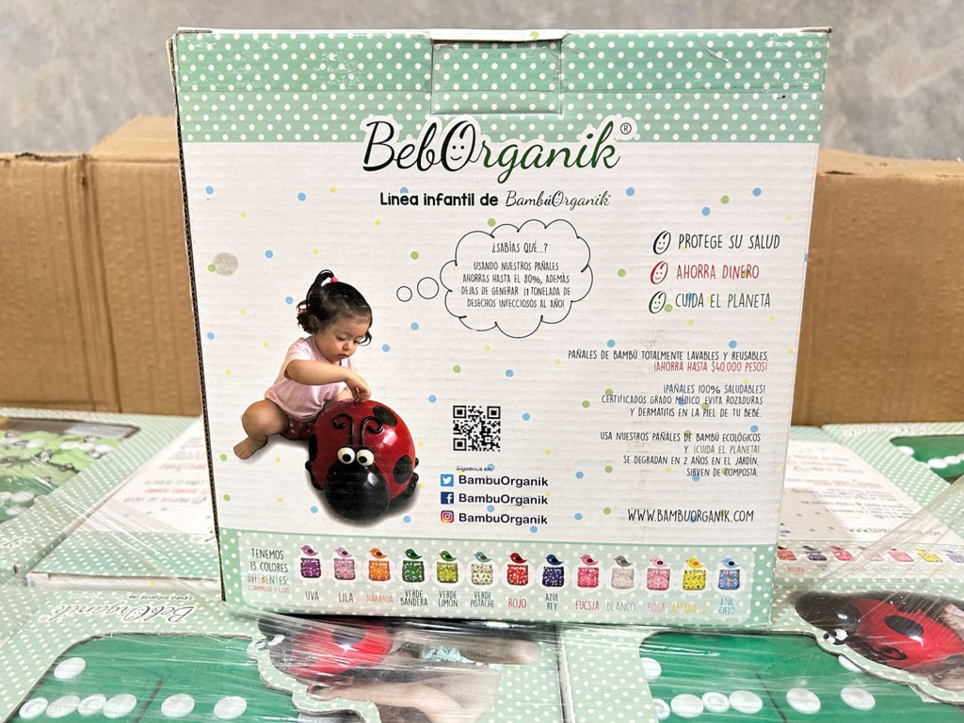 11 Cajas de regalo de pañales de tela, Marca Bambú Organik, para niño, modelo Cachorritos - Image 8 of 16