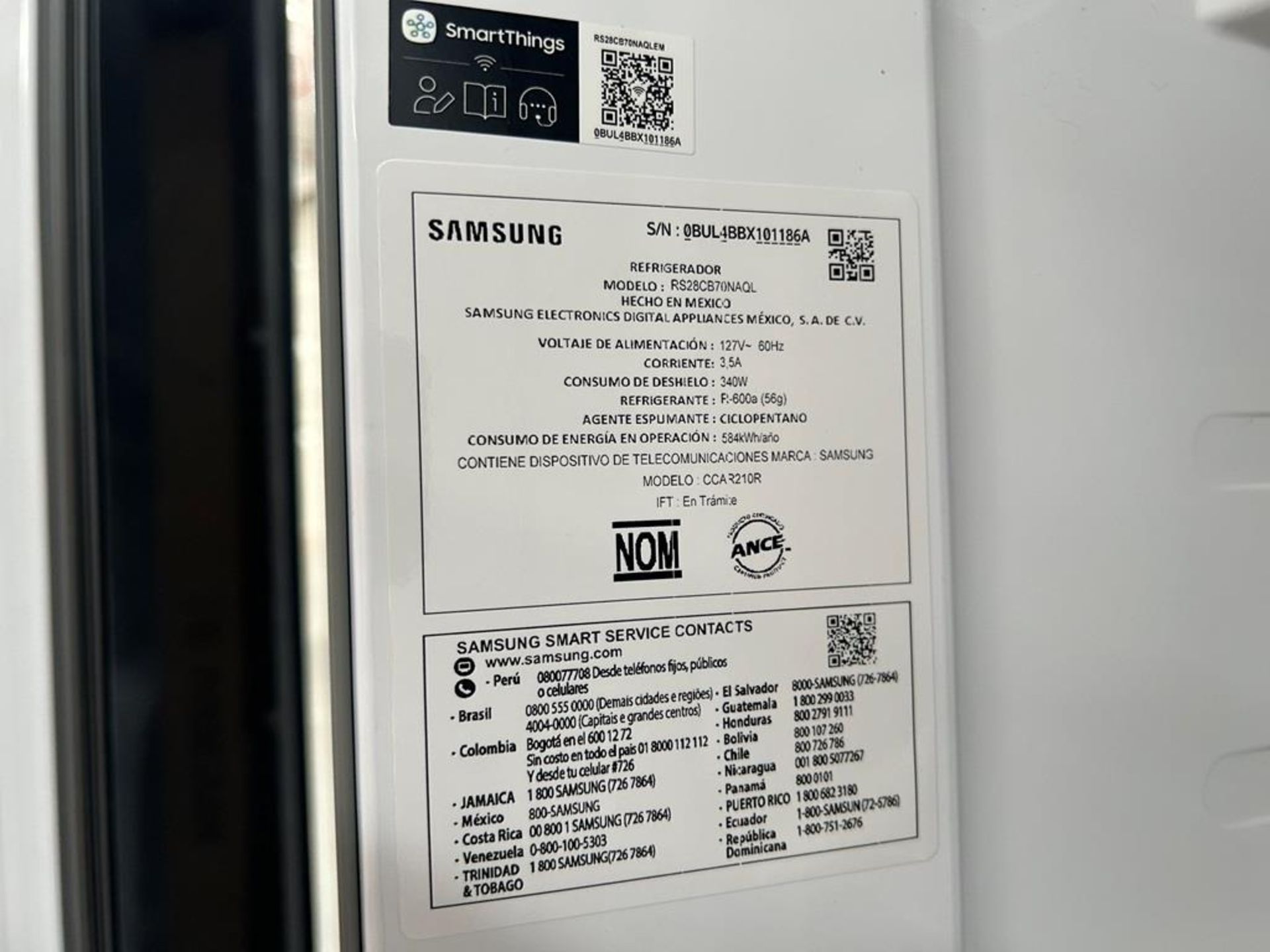 (NUEVO) Refrigerador Marca SAMSUNG, Modelo RS28CB70NAQL, Serie 1186A, Color GRIS - Image 7 of 9