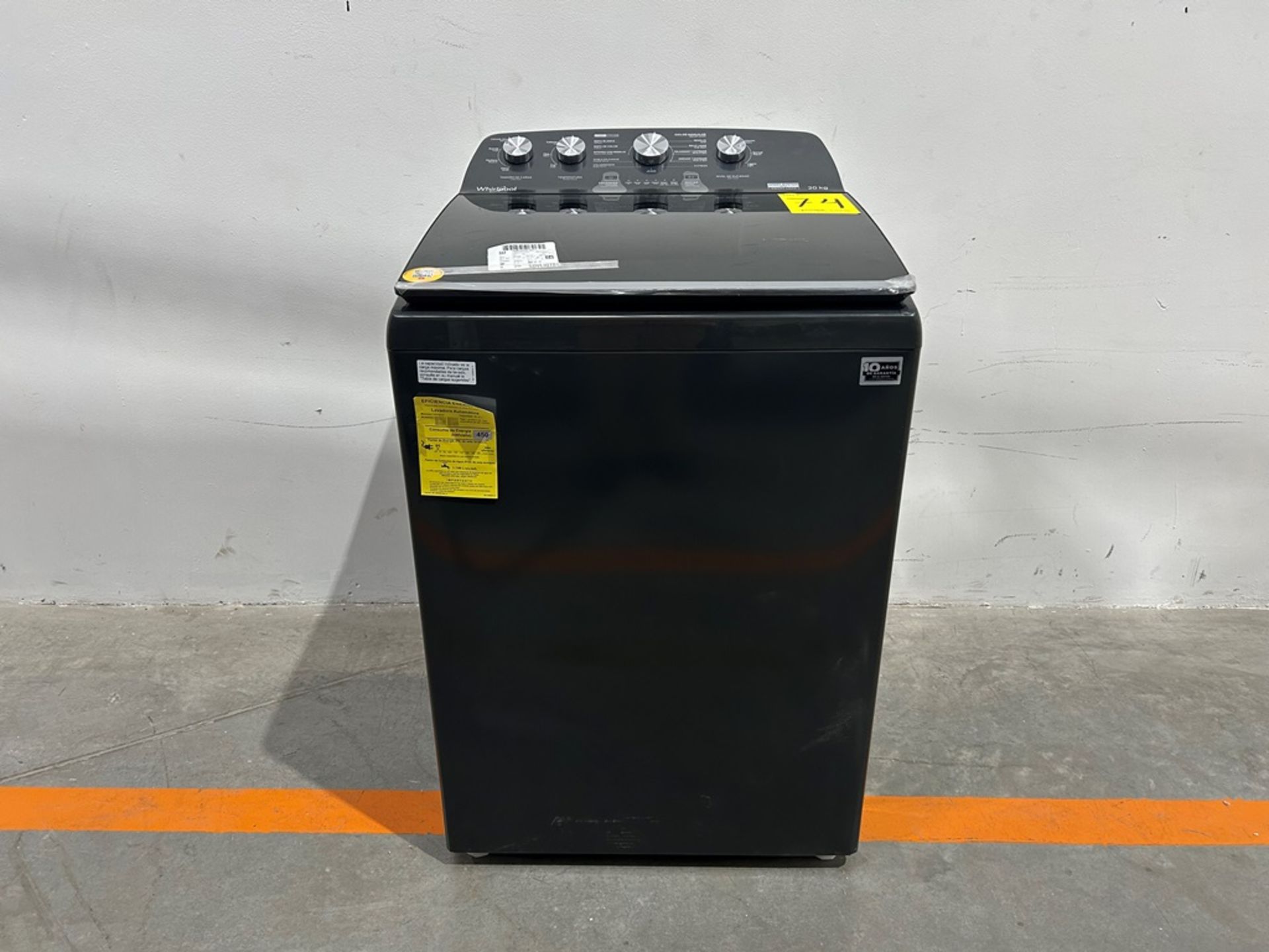 (NUEVO) Lavadora de 20 KG Marca WHIRPOOL, Modelo 8MWTW2024WGL0, Serie 10369, Color NEGRO