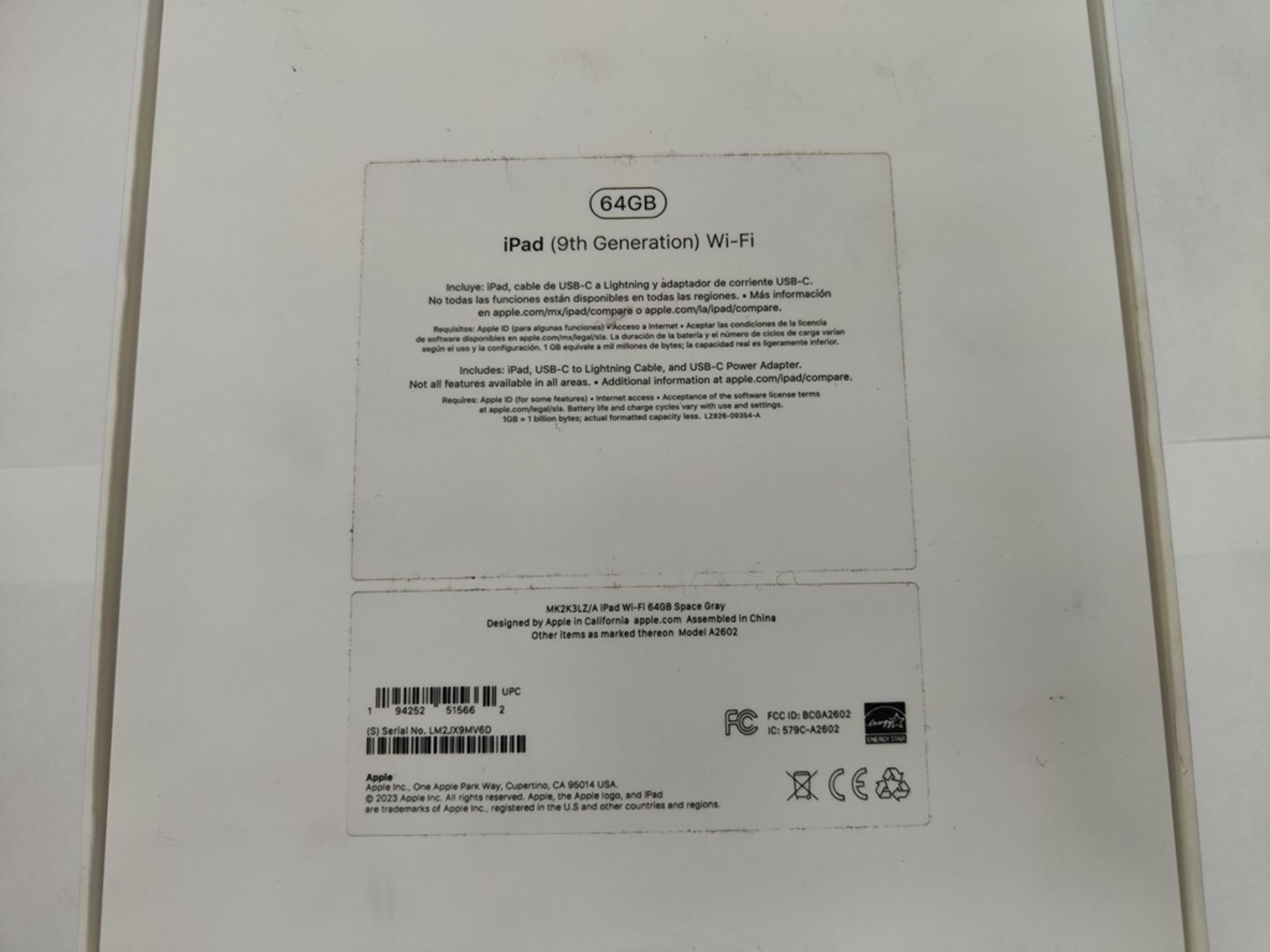 (NUEVO) iPad 9a generación de 64 GB, Serie LM2J9MV6D, Color GRIS (Abierta) - Image 7 of 9