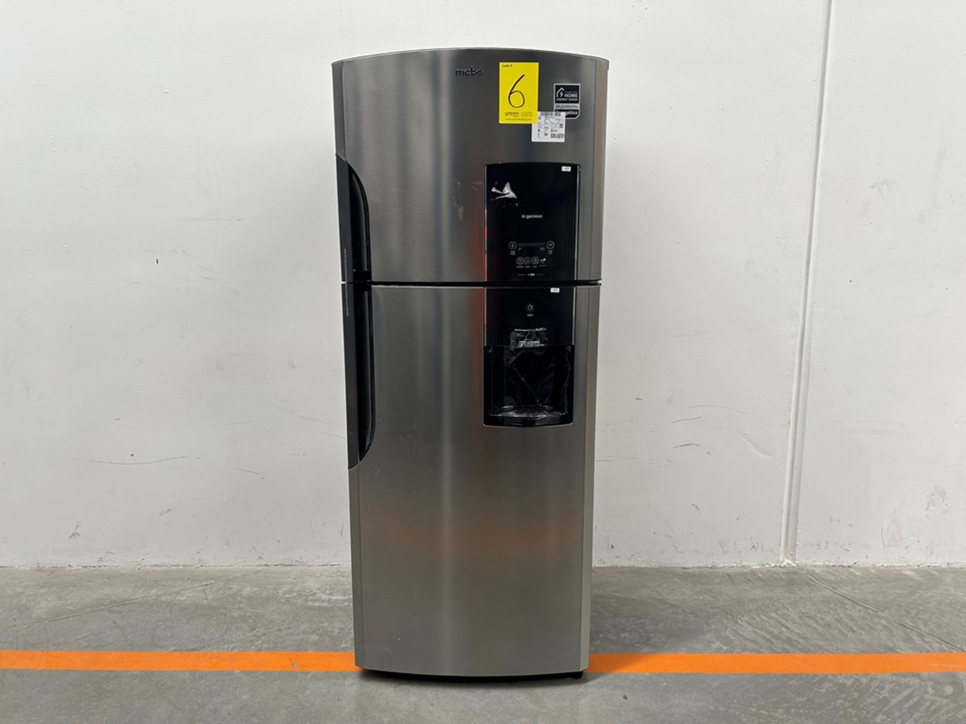 (NUEVO) Refrigerador con dispensador de agua Marca MABE, Modelo RMS510IBMRXA, Serie 04327, Color GR