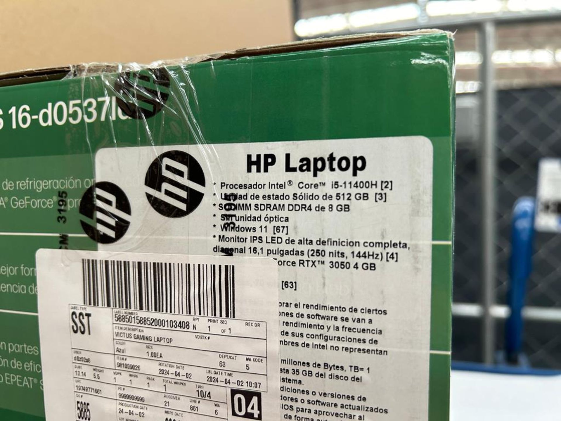 (NUEVO) Laptop Marca HP, Modelo VICTUS 16D0537LA, Serie 187LL9, Almacenamiento 512 GB, RAM de 8 GB, - Image 4 of 6