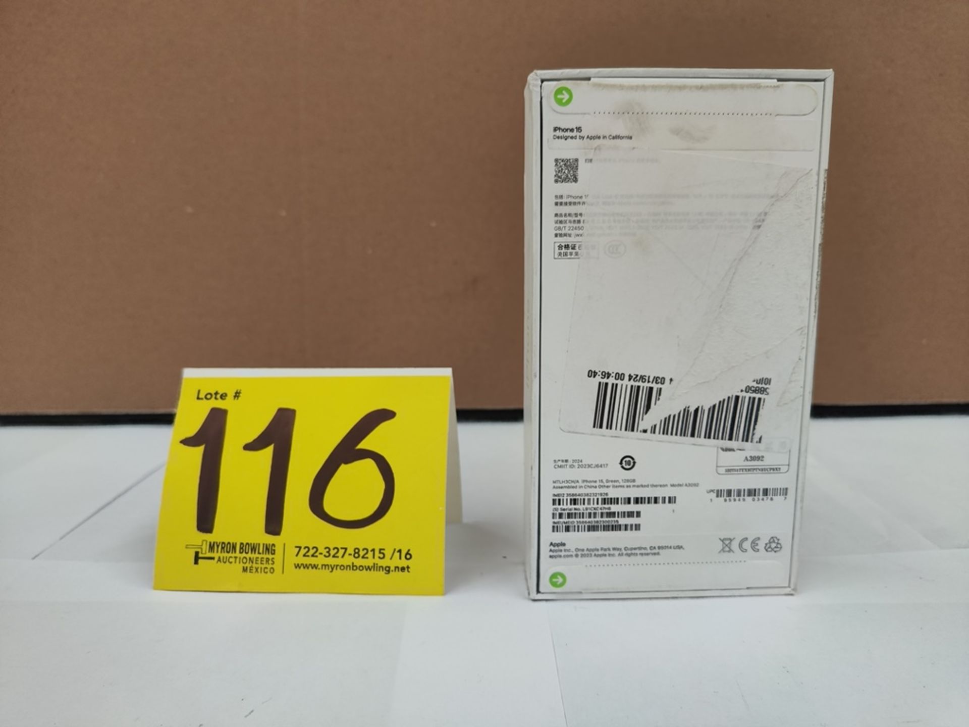 (NUEVO) Celular Marca APPLE, Modelo iPhone 15, Serie L91CXC47H6, con capacidad de 128 GB, Color VER - Image 4 of 7