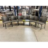 6 sillas de ratán respaldo curvo para exterior Color Café Medidas 55 cm x 62 cm x 74 cm (Equipo Usa