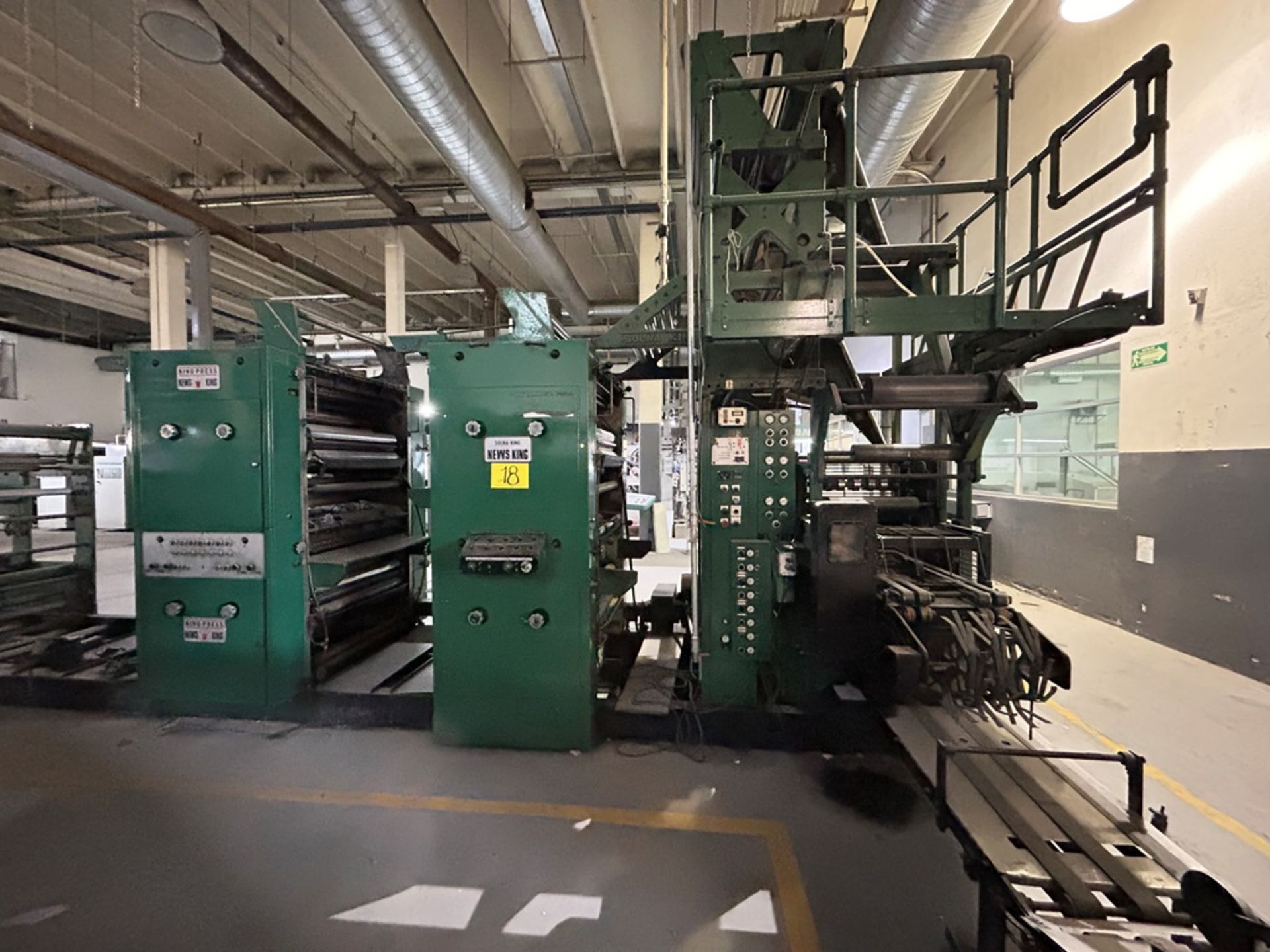NEWS KING rotary printing machine, Model KING PRESS KJ8, Serial No. P2680-1.F21C2-9-89 CM-1000, Yea - Image 2 of 14