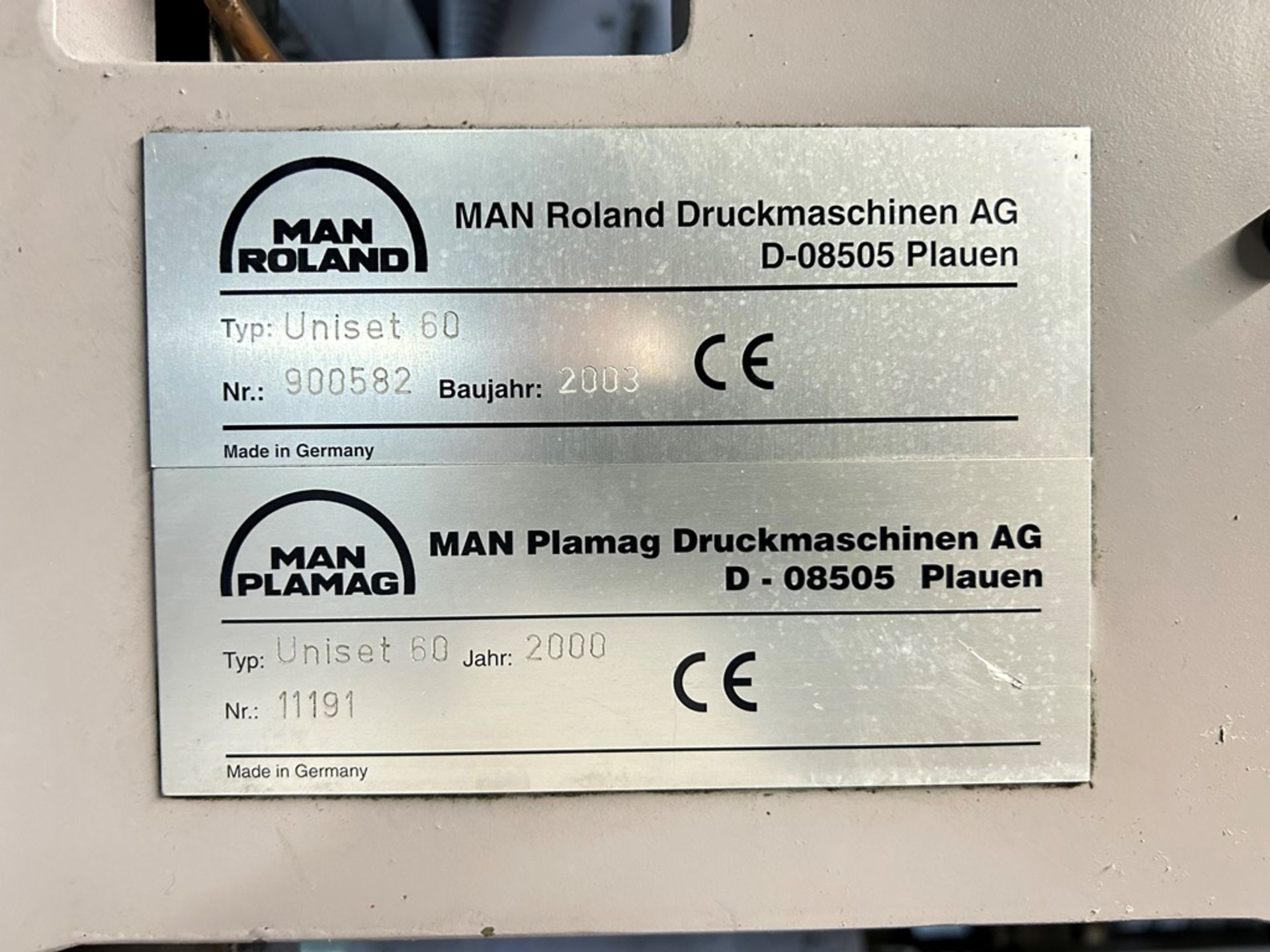 MAN ROLAND rotary printing machine, Model UNISET 60, Serial No. 11191, Year 2000, 400V, consisting - Image 36 of 37