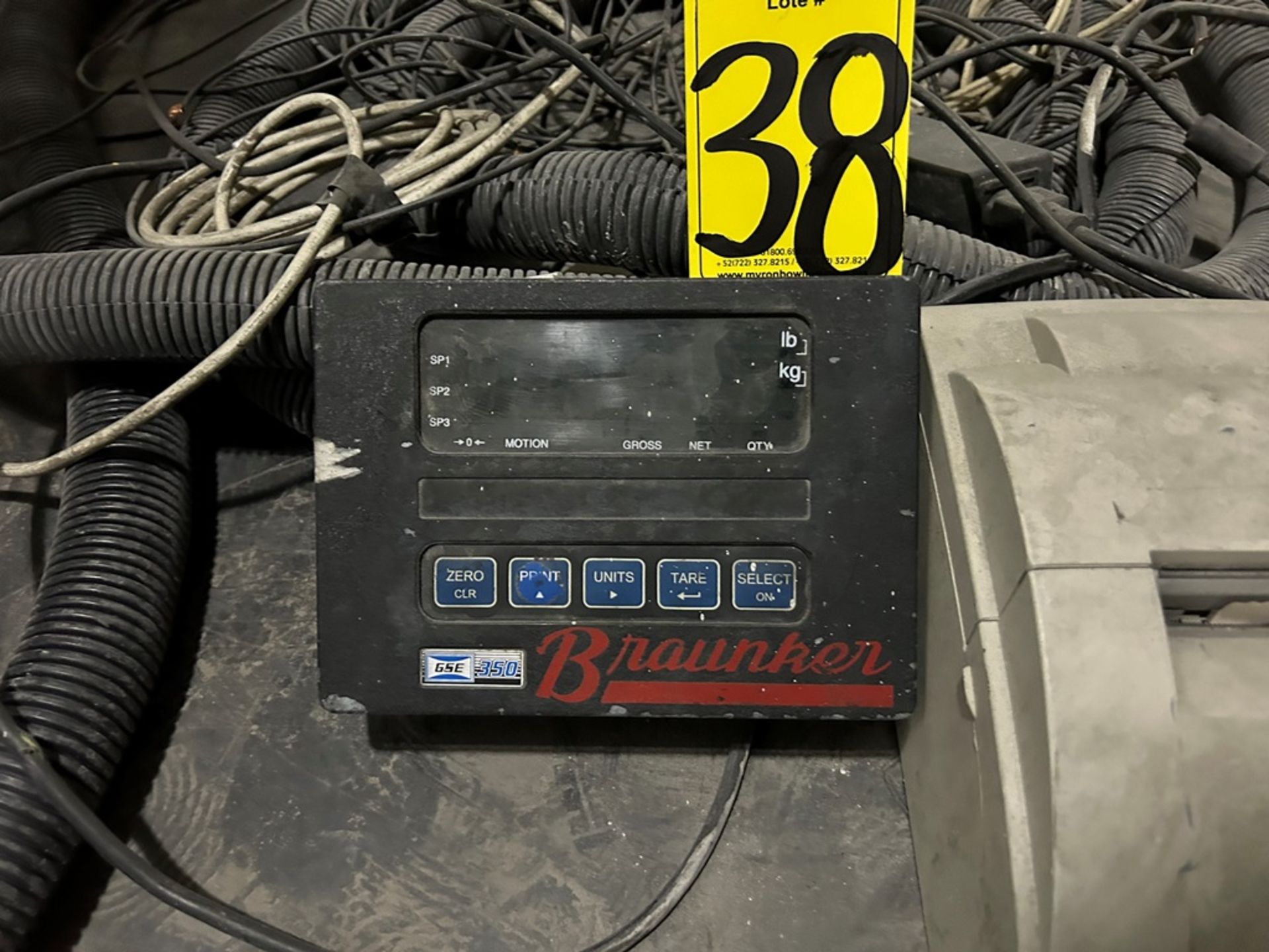 Braunker Floor Scale, Model 350, Serial No. 964175, Year ND, 110V, Maximum capacity 1 ton. / Bascul - Image 6 of 9