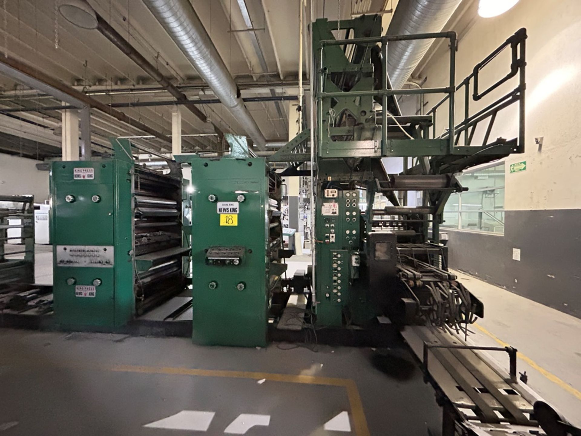NEWS KING rotary printing machine, Model KING PRESS KJ8, Serial No. P2680-1.F21C2-9-89 CM-1000, Yea
