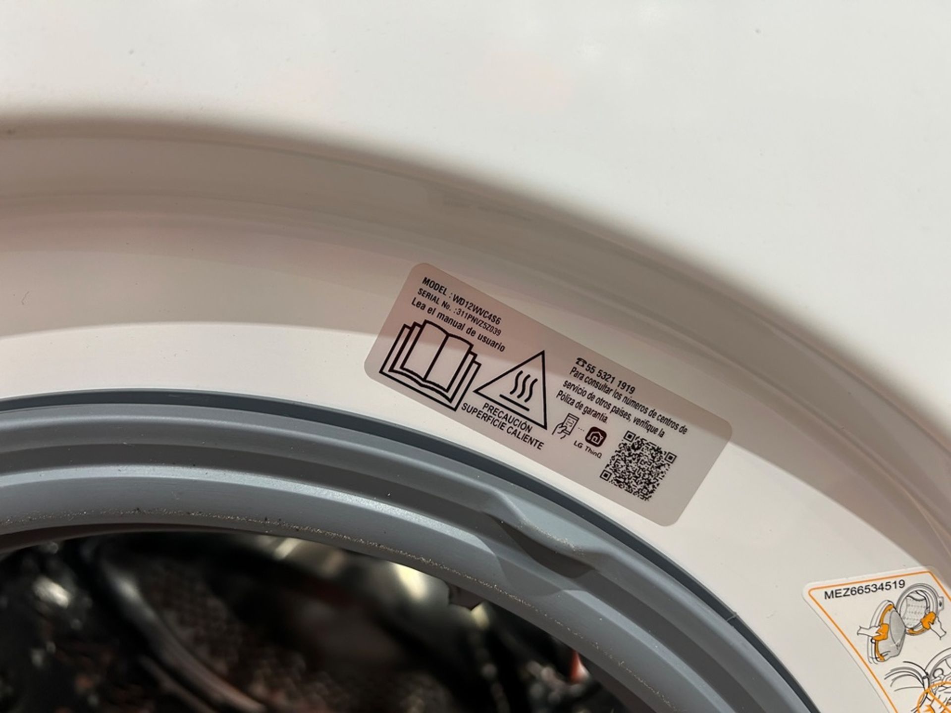 Lote de 2 lavadoras contiene: 1 Lavadora de 17 KG, Marca MIDEA, Modelo M1920901, Serie D00534, Colo - Image 6 of 10