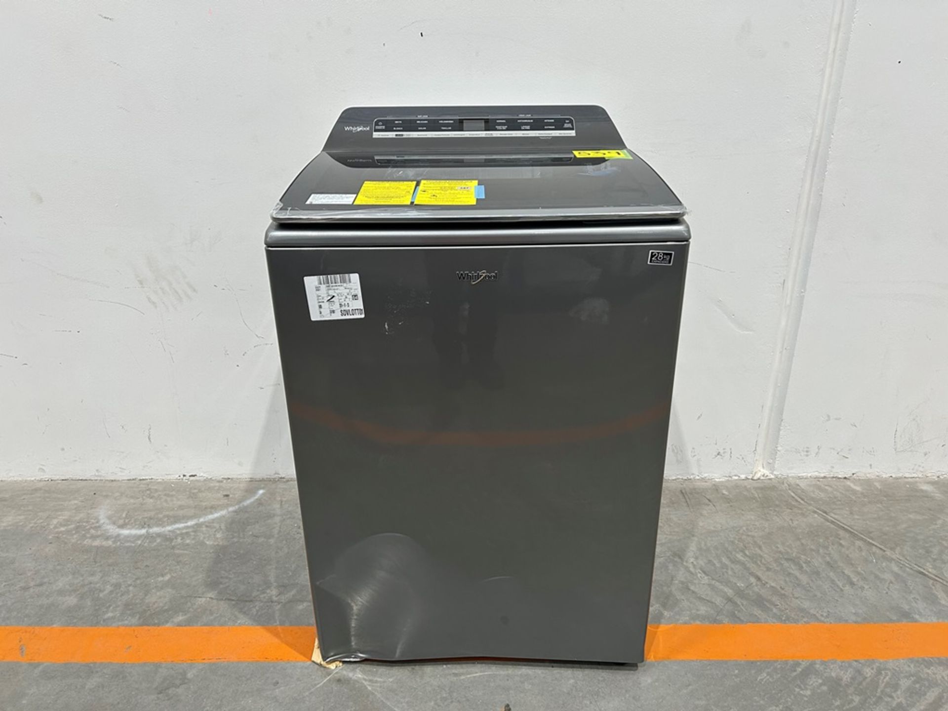 Lavadora de 28KG Marca WHIRLPOOL, Modelo 7MWTW8127LC1, Serie 9000333, Color GRIS (Equipo de Devoluc