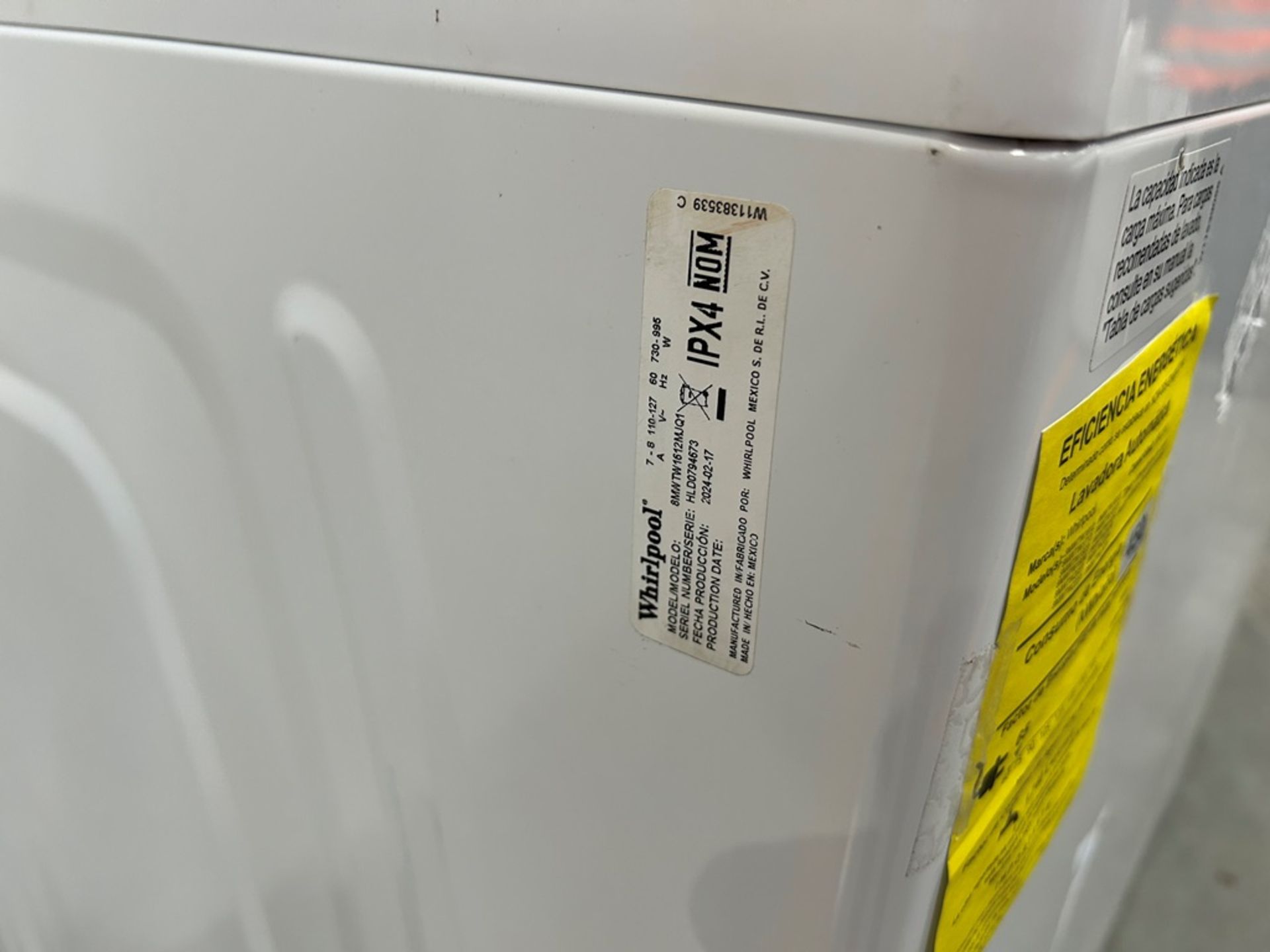 Lote de 2 lavadoras contiene: 1 Lavadora de 16KG Marca WHIRLPOOL, Modelo 8MWTW1612MJQ1 - Image 6 of 10