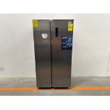 Refrigerador Marca OSTER Modelo OSSBSMV20SSEVI, Serie 160268, Color GRIS (Favor de inspeccionar)