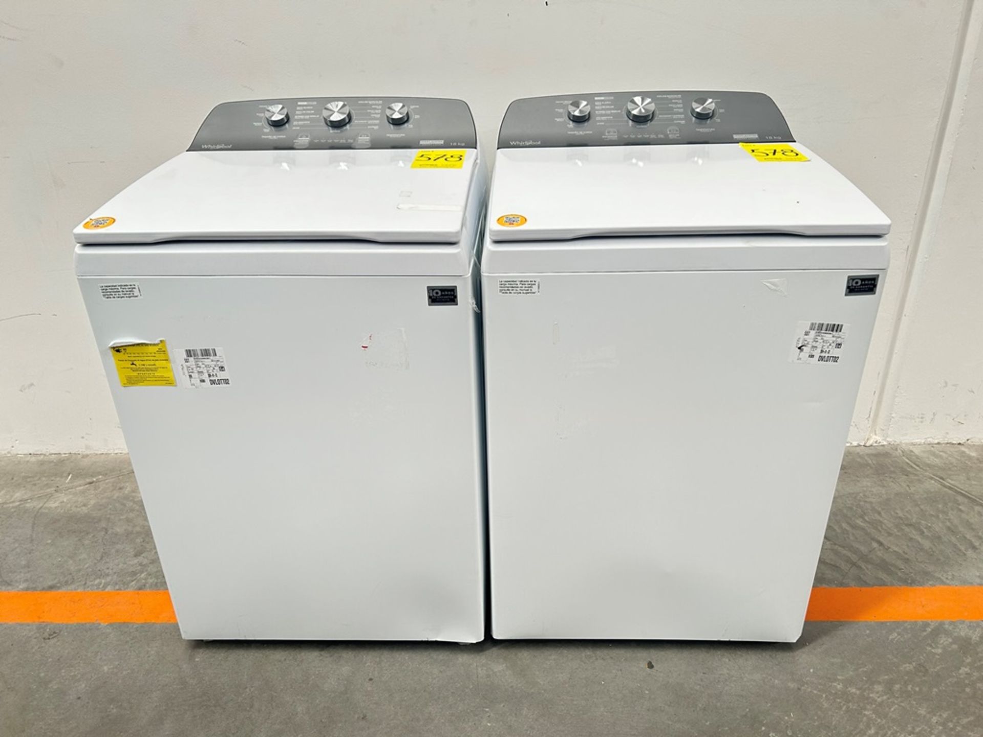 Lote de 2 lavadoras contiene: 1 Lavadora de 18 KG Marca WHIRLPOOL, Modelo 8MWTW1813MJM1