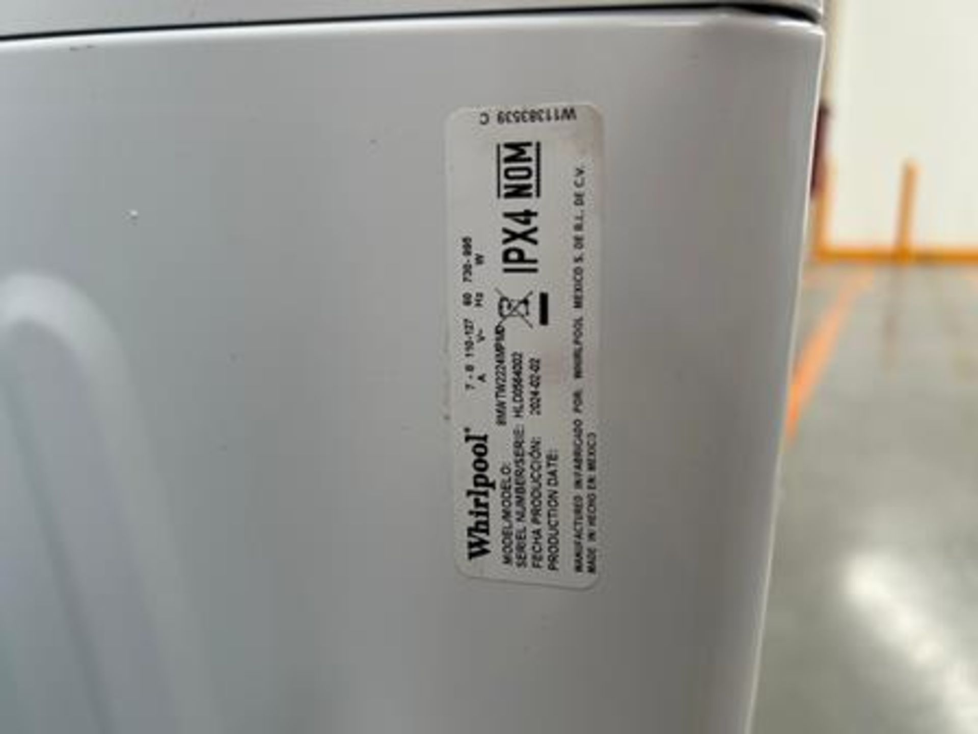 Lote de 2 lavadoras, Contiene: 1 lavadora de 20 Kg Marca WHIRLPOOL, Modelo 8MWTW2024WLG0, Serie 909 - Image 6 of 10