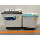 Lote de 2 lavadoras contiene: 1 Lavadora de 19 KG, Marca MIDEA, Modelo MT100W190WMX, Serie 500964,