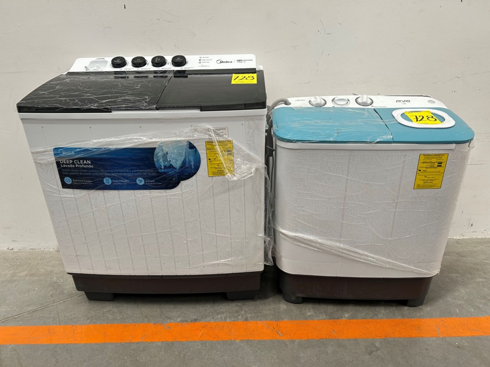 Lote de 2 lavadoras contiene: 1 Lavadora de 19 KG, Marca MIDEA, Modelo MT100W190WMX, Serie 500964,