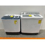 Lote de 2 lavadoras contiene: 1 Lavadora de 15 KG, Marca ATVIO, Modelo TT15KG, Serie 00520, Color B