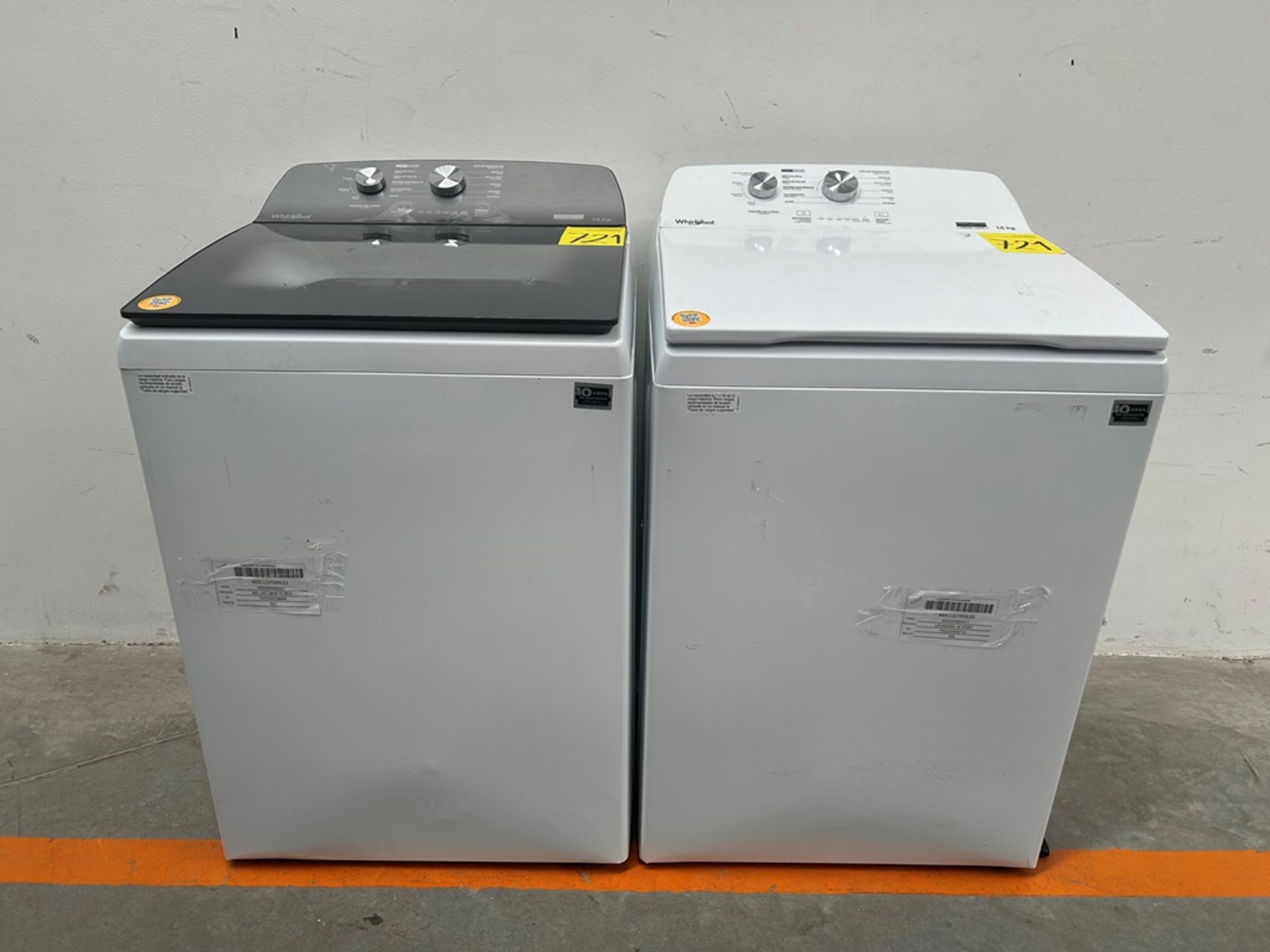 Lote de 2 lavadoras contiene: 1 Lavadora de 18 KG, Marca WHIRPOOL, Modelo 8MWTW1812WPM0, Serie 4664