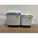 Lote de 2 lavadoras contiene: 1 Lavadora de 19 KG, Marca KOBLENZ, Modelo LMD19B, Serie 02599, Color