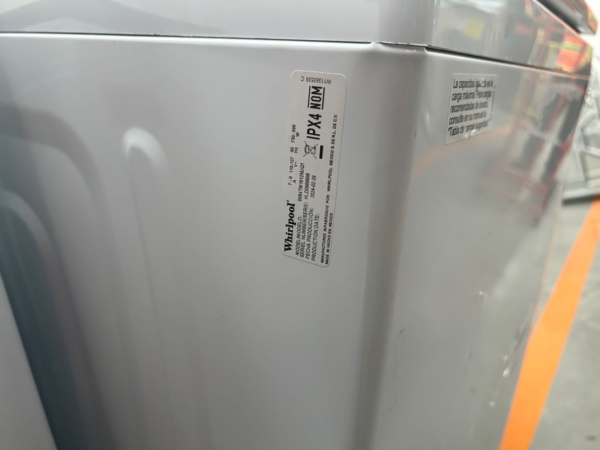 Lote de 2 lavadoras contiene: 1 Lavadora de 18 KG, Marca WHIRPOOL, Modelo 8MWTW1812WPM0, Serie 4664 - Image 6 of 11