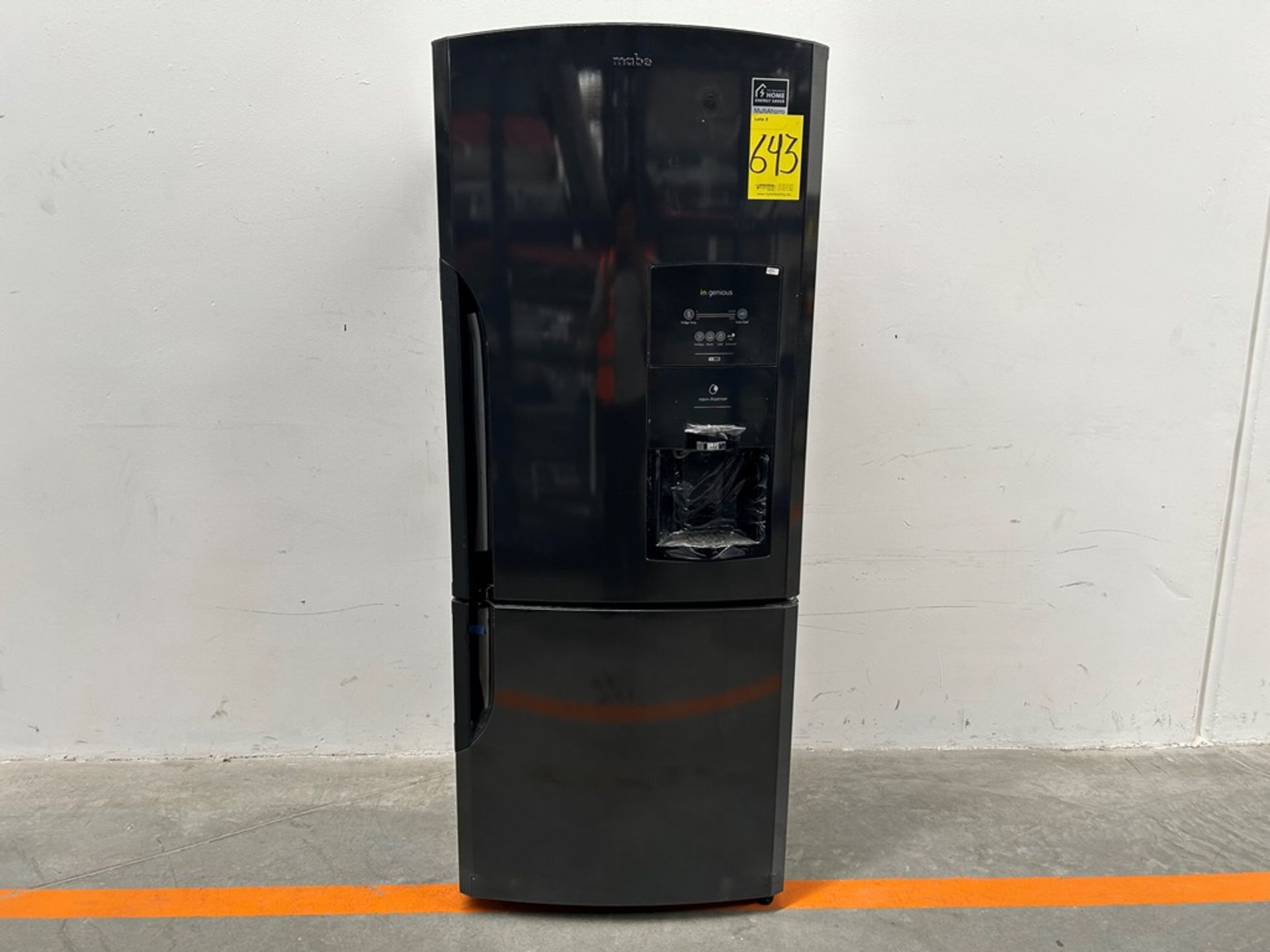 Refrigerador con dispensador de agua Marca MABE, Modelo RMS510IJMRP, Serie 407168, Color NEGRO (Fav