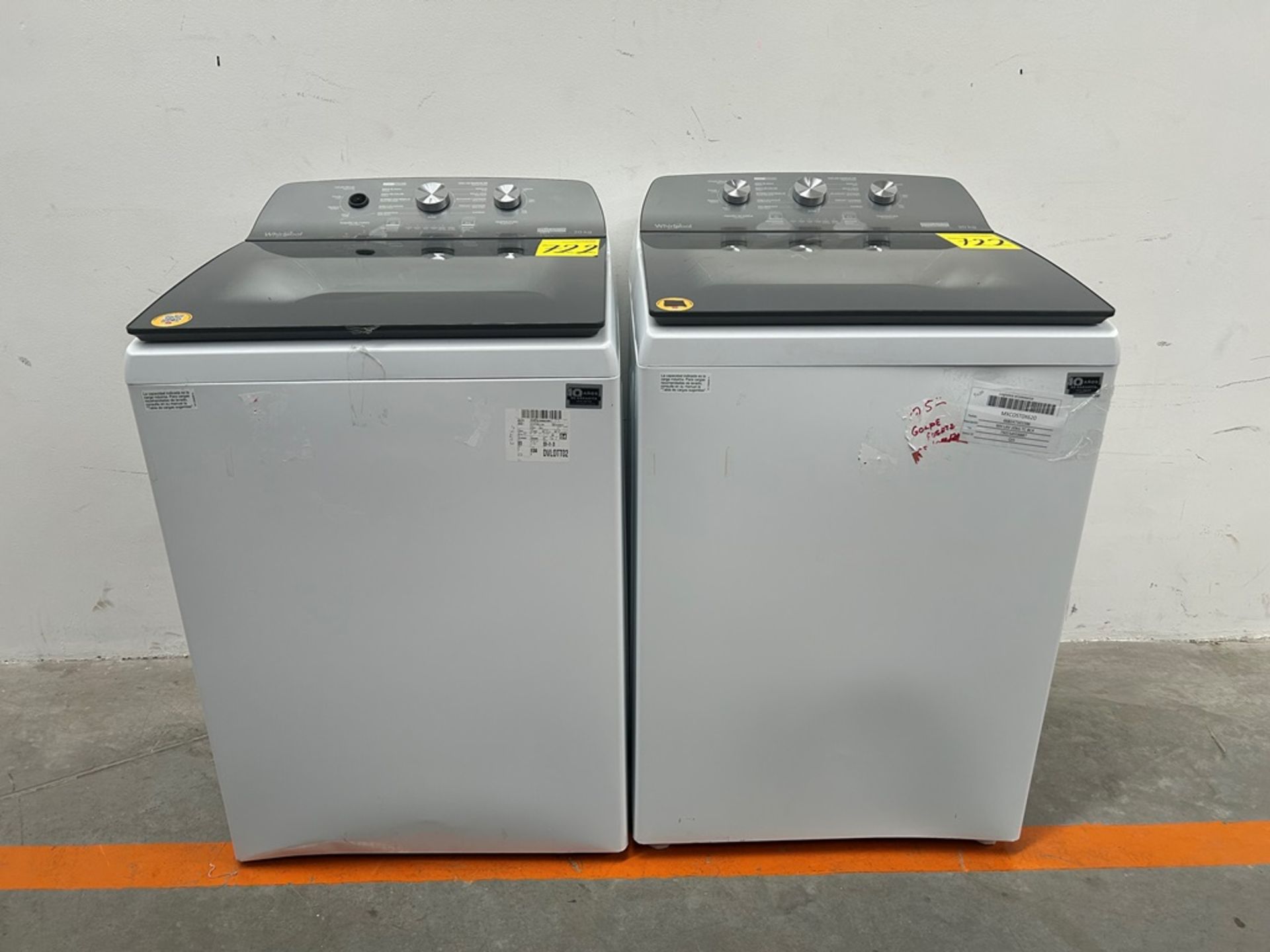 Lote de 2 lavadoras contiene: 1 Lavadora de 20 KG, Marca WHIRPOOL, Modelo 8MWTW2023WPM0, Serie 8270