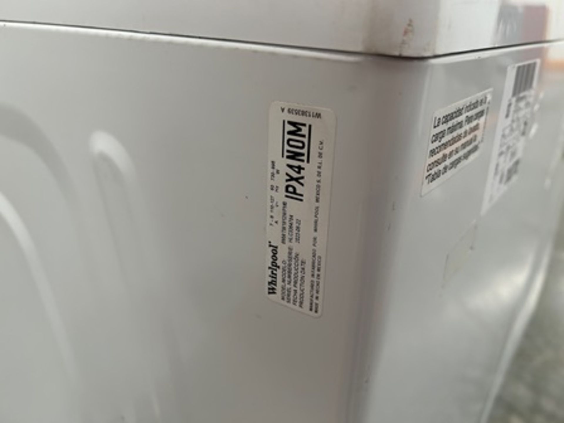 Lote de 2 lavadoras contiene: 1 Lavadora de 18 KG Marca WHILRPOOL, Modelo 8MWTW1812WPM0, Serie 3647 - Image 6 of 10