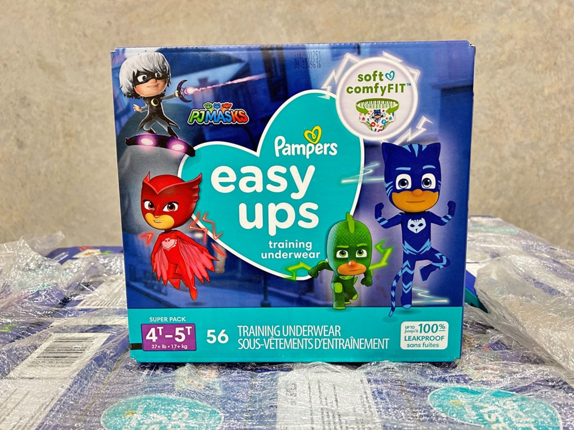 11 paquetes de pañales, PJ MASK, Marca Pampers para niño etapa 4 y 5