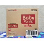 66 paquetes de Calzones entrenadores, Marca Baby pants para niña talla M (11 Cajas/ 6 paquetes)