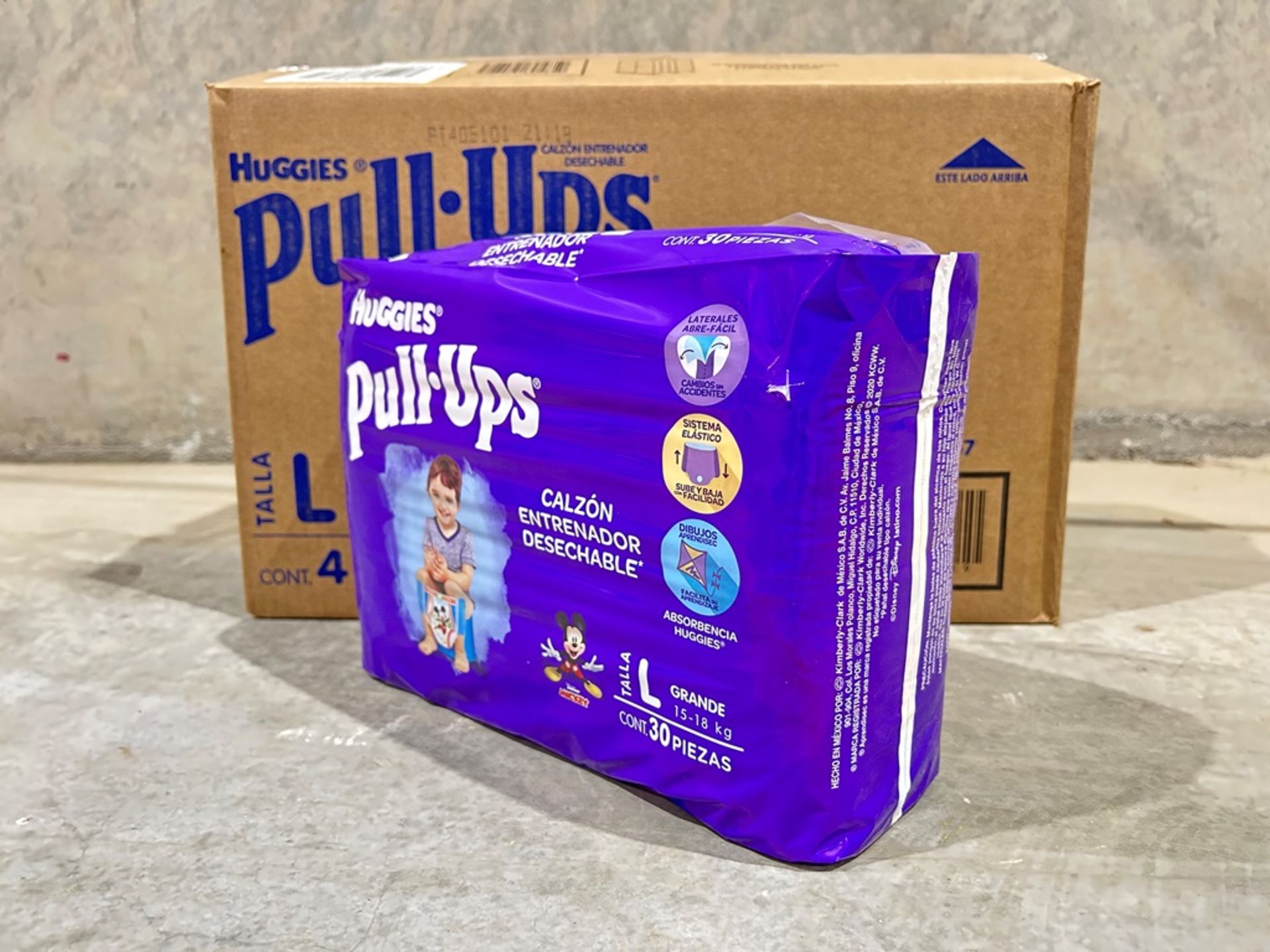 64 paquetes de Calzones entrenadores, Pull ups, Marca Huggies para niño talla L - Image 5 of 10