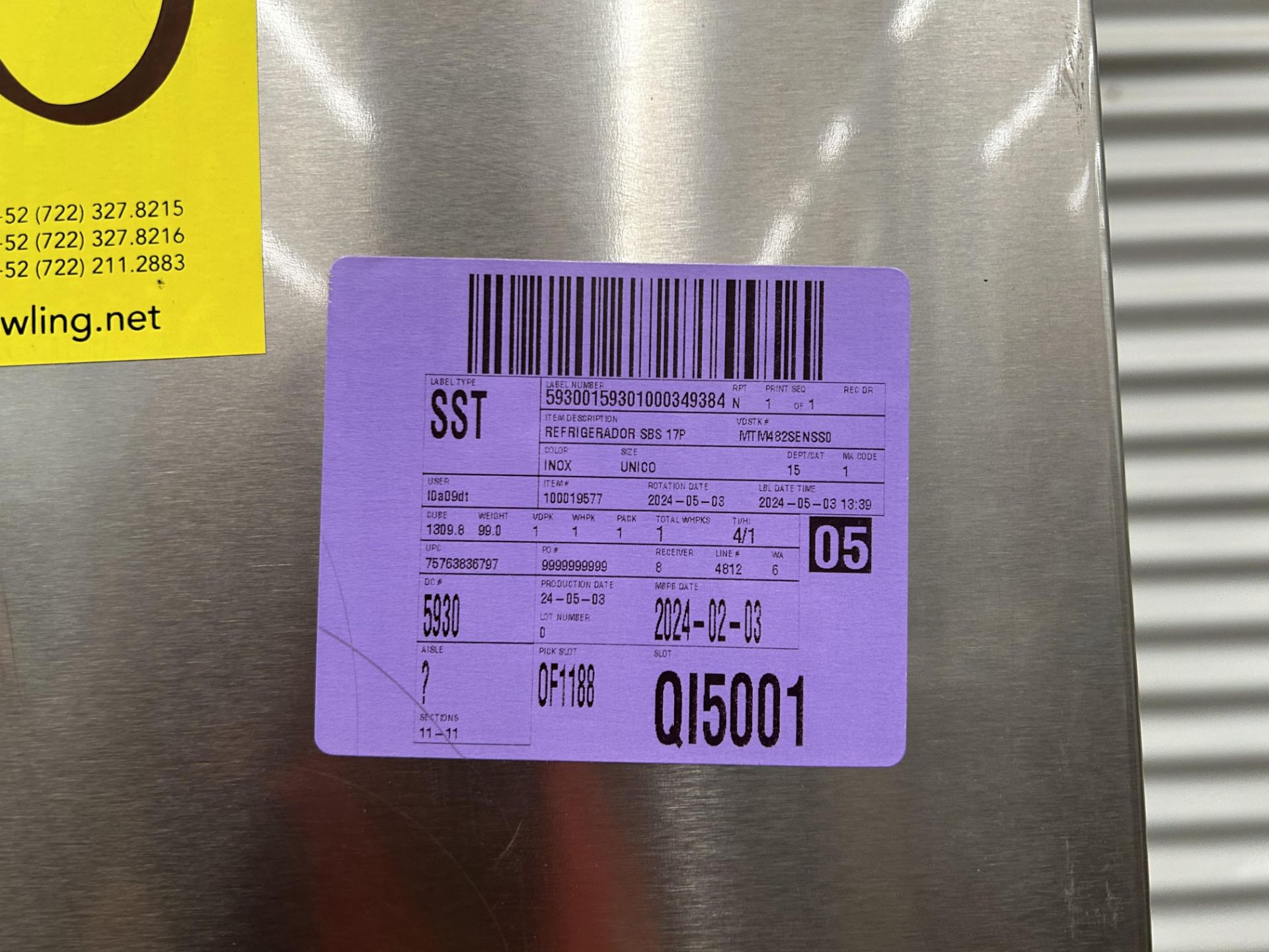 Refrigerador con dispensador de agua, Marca MABE, Modelo MTM482SENSS0, Serie MA0075, Color GRIS (Eq - Image 16 of 17