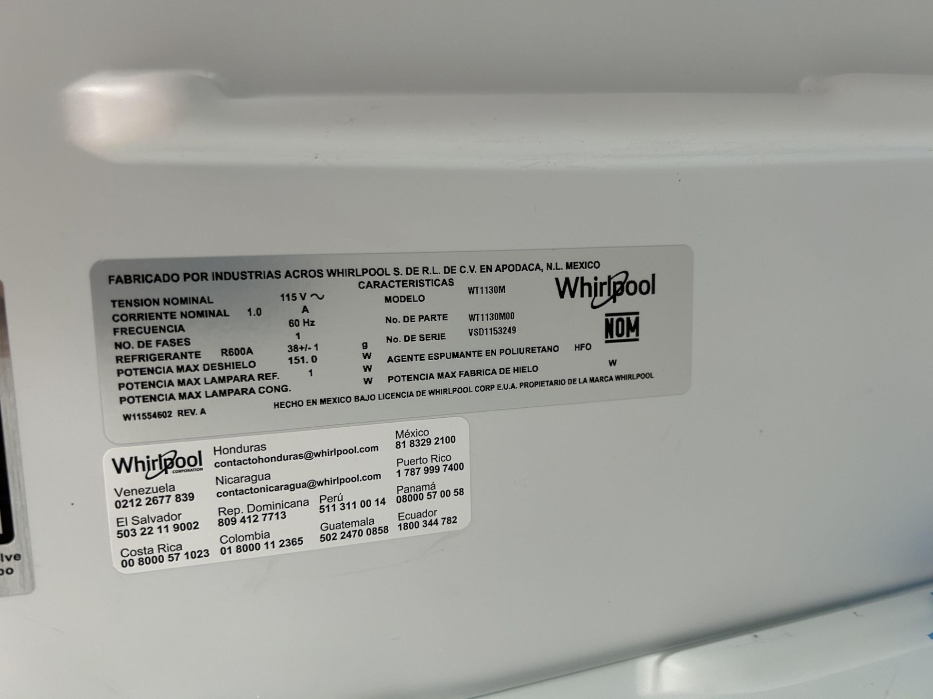 Lote de 2 refrigeradores contiene: 1 Refrigerador Marca LG, Modelo GT29BPPK, Serie 41191, Color GRI - Image 8 of 10