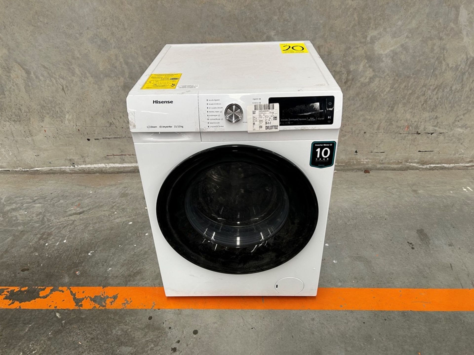 Lavasecadora Marca HISENSE, Modelo WD5Q1542BW, Serie 120108, Color BLANCO ( Equipo de Devolución)