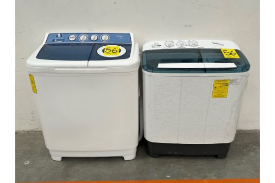 Lote de 2 lavadoras, contiene: 1 Lavadora de 12KG Marca ATVIO, Modelo WM122TWM, Serie 119243, Color - Image 1 of 10