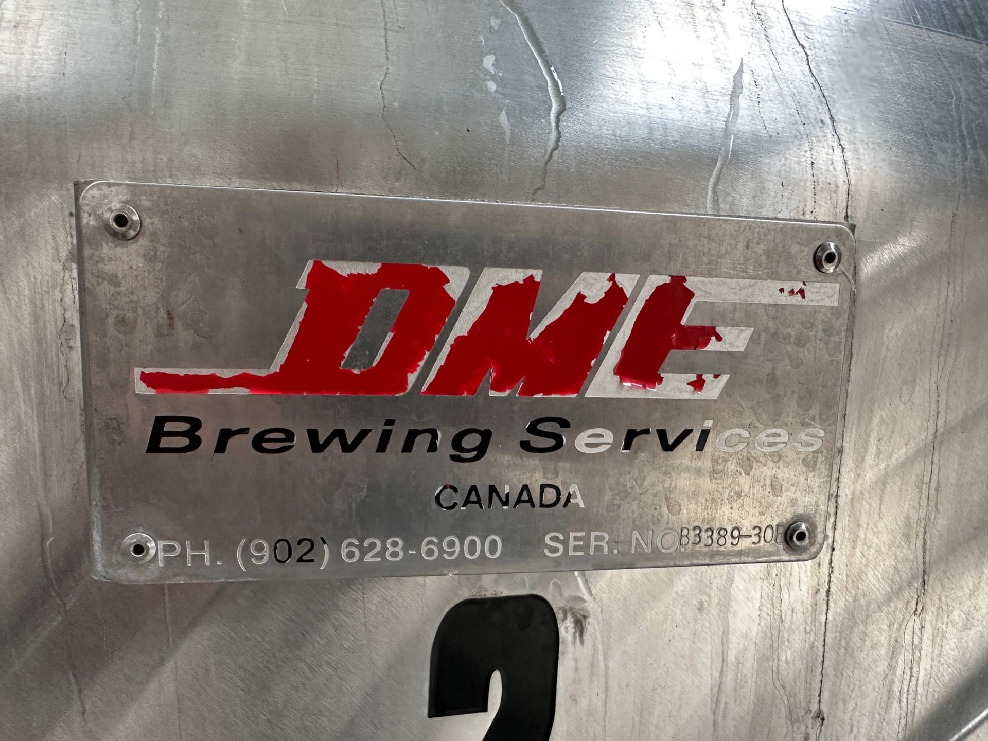 DME 60 BBL Stainless Steel Fermentation Tank - Cone Bottom, Glycol Jacketed, Mandoor, Zwickel Valve, - Image 3 of 3