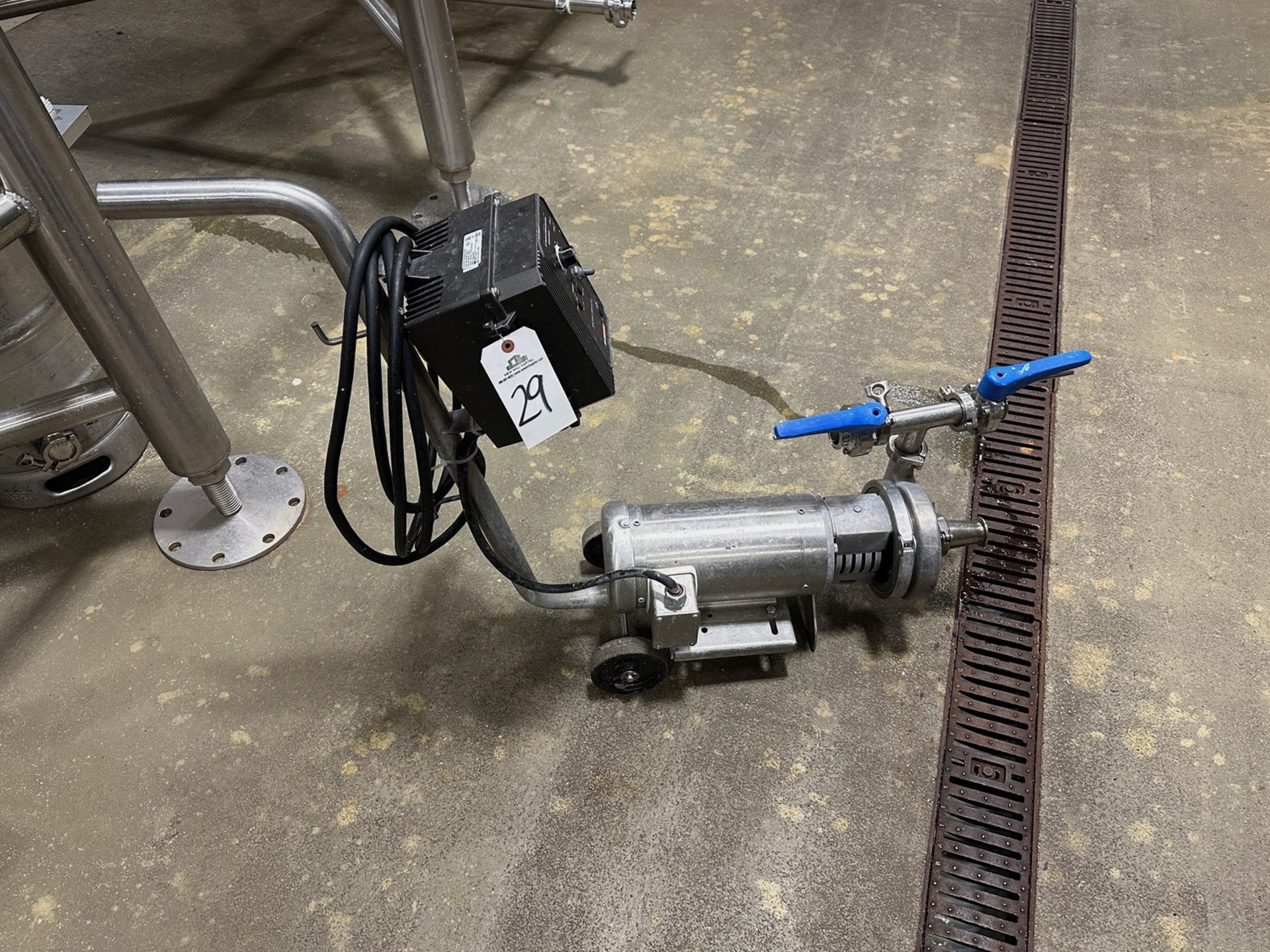 3 HP Baldor Reliance Super E Washdown Motor with AMPCO Centrifugal Pump on Cart wit | Rig Fee $50
