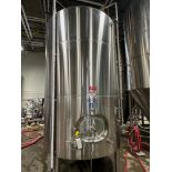 JVNW 80 BBL Stainless Steel Brite Tank - Dish Bottom, Glycol Jacketed, Mandoor, Car | Rig Fee $1850