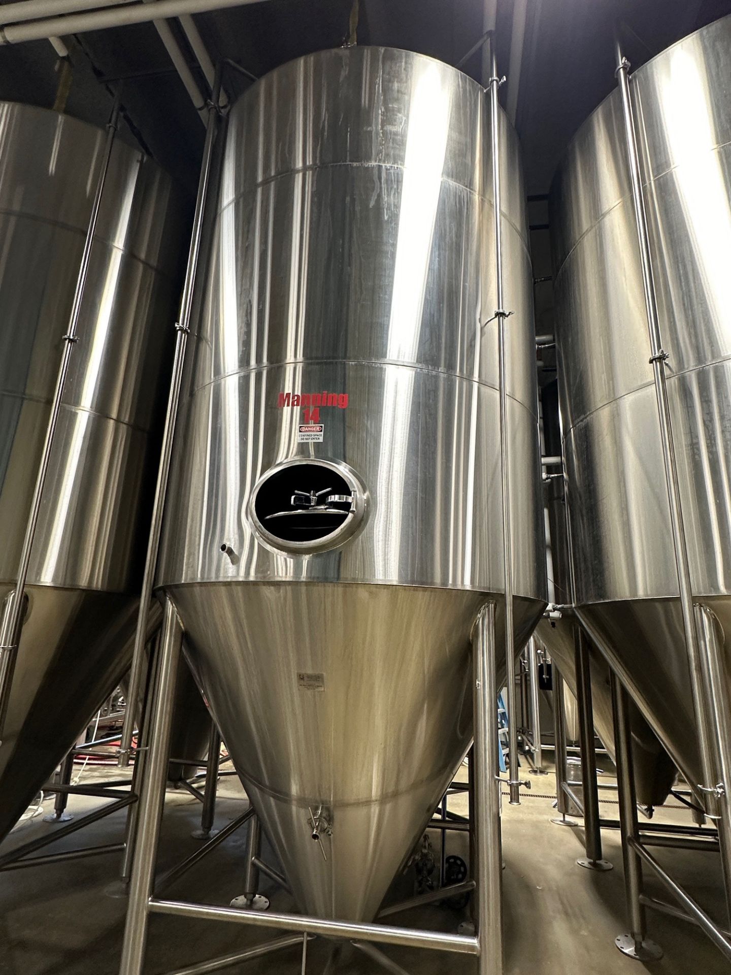 Silver State Stainless 120 BBL Stainless Steel Fermentation Tank - Cone Bottom, Gly | Rig Fee $2150 - Image 3 of 6